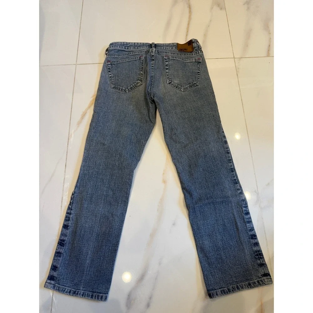 Mossimo Women Medium Wash Straight Leg Stretch Denim Jeans Size 5 757231MI